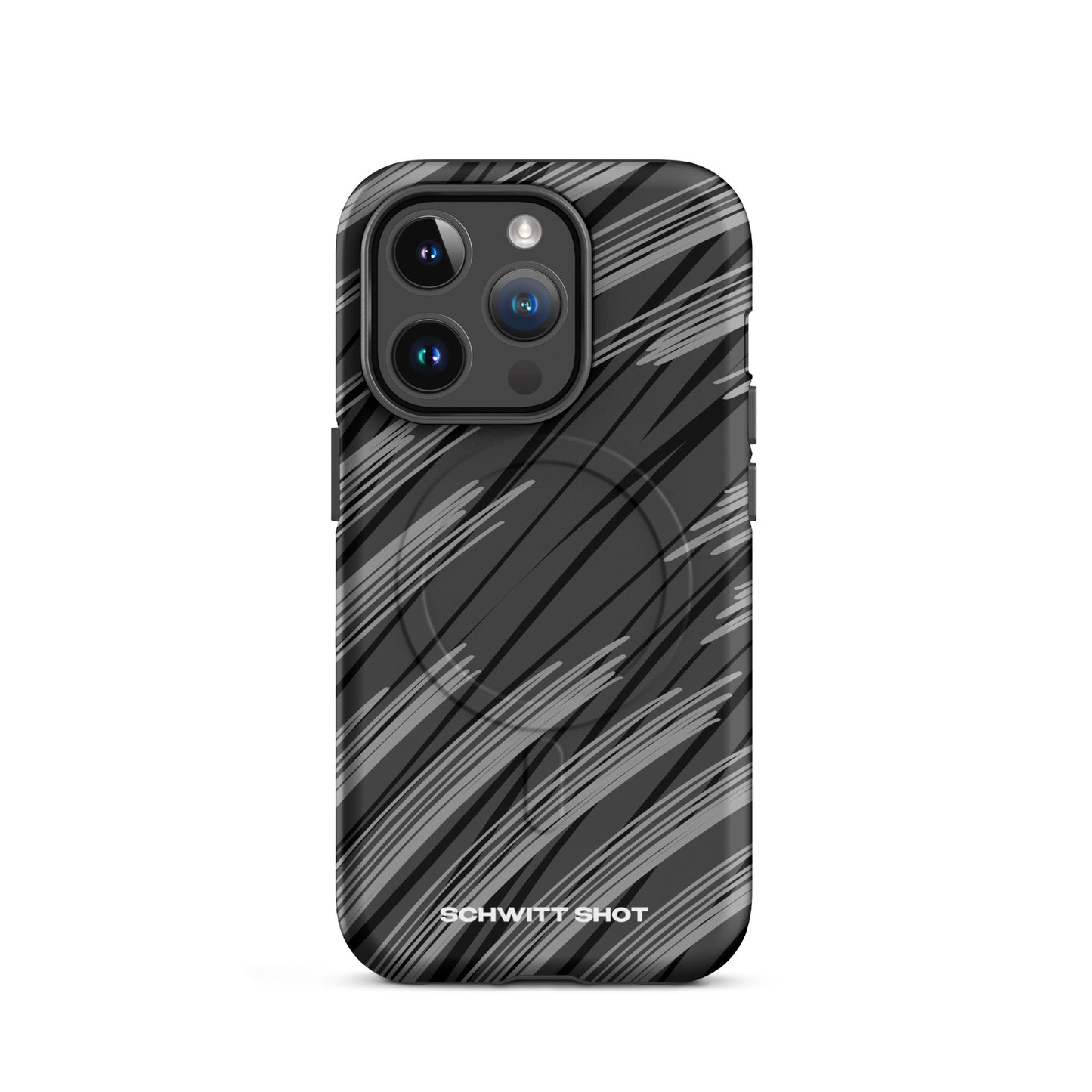 SCHWITT SHOT Core Label MagSafe® կոշտ պատյան iPhone®-ի համար -Graphite Storm