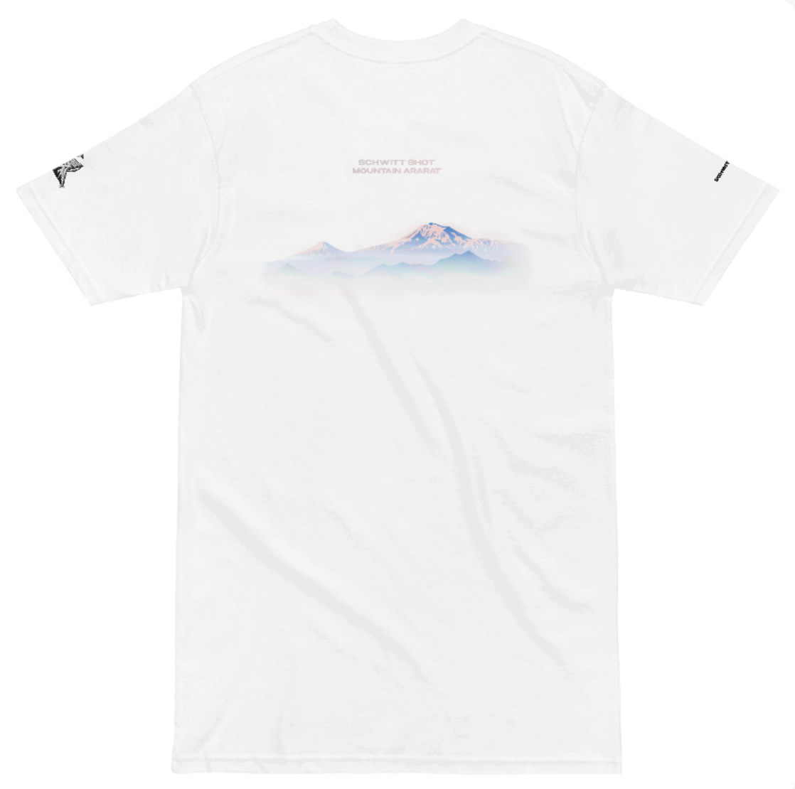 SCHWITT SHOT Prime Label | MOUNT ARARAT | White T-Shirt