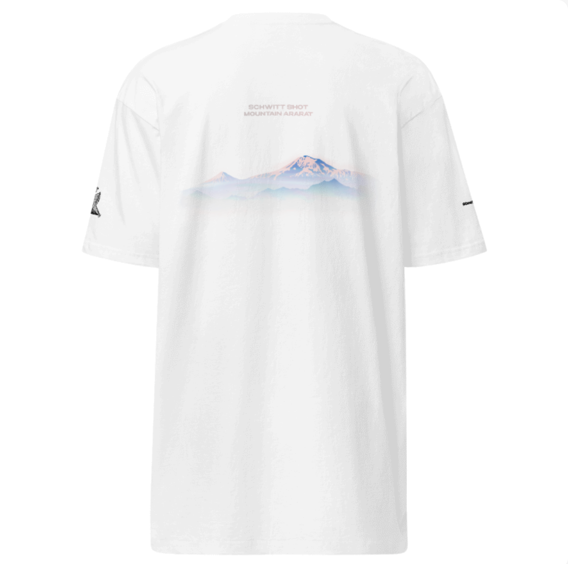 SCHWITT SHOT Prime Label | MOUNT ARARAT | White T-Shirt