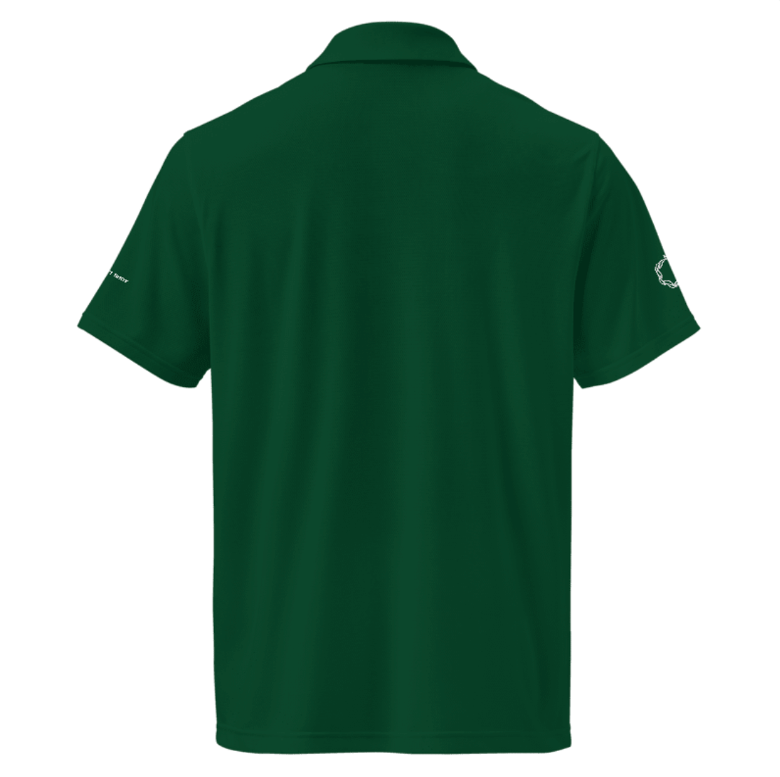 Back view of Under Armour x SCHWITT SHOT green polo