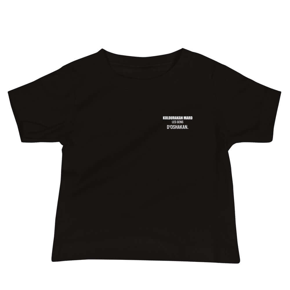 Black t-shirt with white 'KULDURAKAN MARD' and 'Les Gens d’Oshakan' text, limited edition.