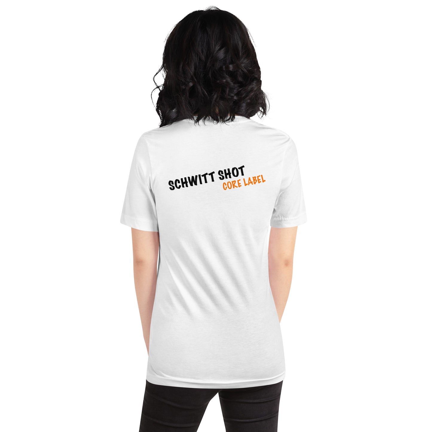 SCHWITT SHOT Core Label White Unisex T-Shirt /SCHWITT-2/