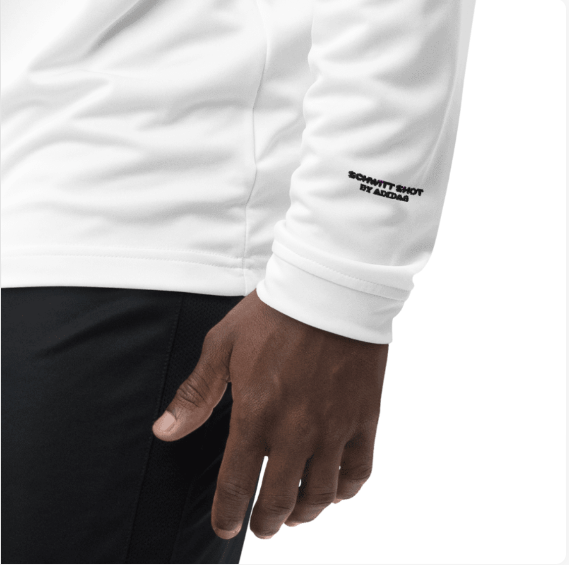 SCHWITT SHOT by Adidas | Quarter Zip Pullover (White) /SCHWITT-1/